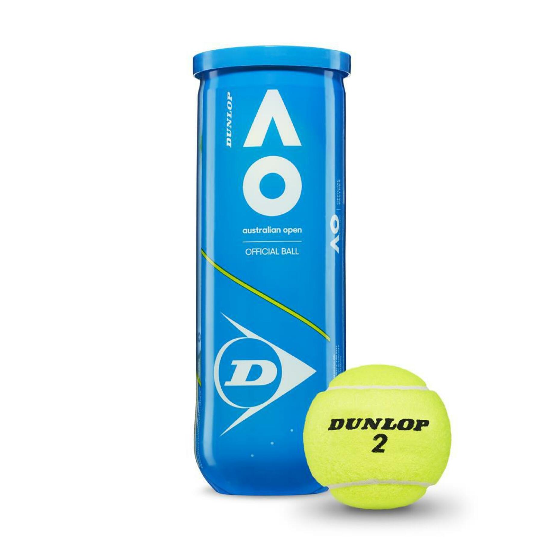 Set di 3 palle da tennis Dunlop australian open