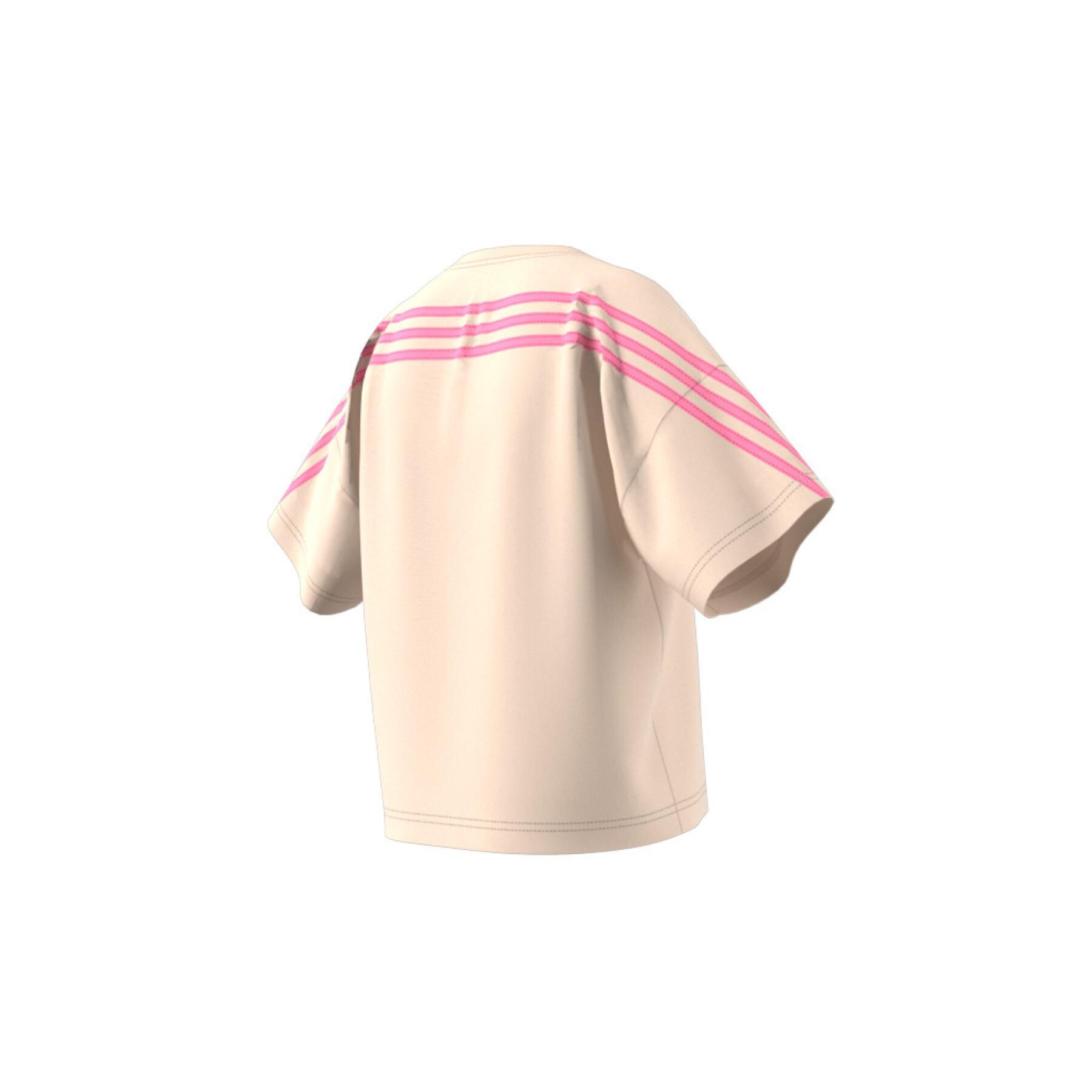 Camicia sportiva bambina a 3 strisce in cotone biologico adidas Future Icons