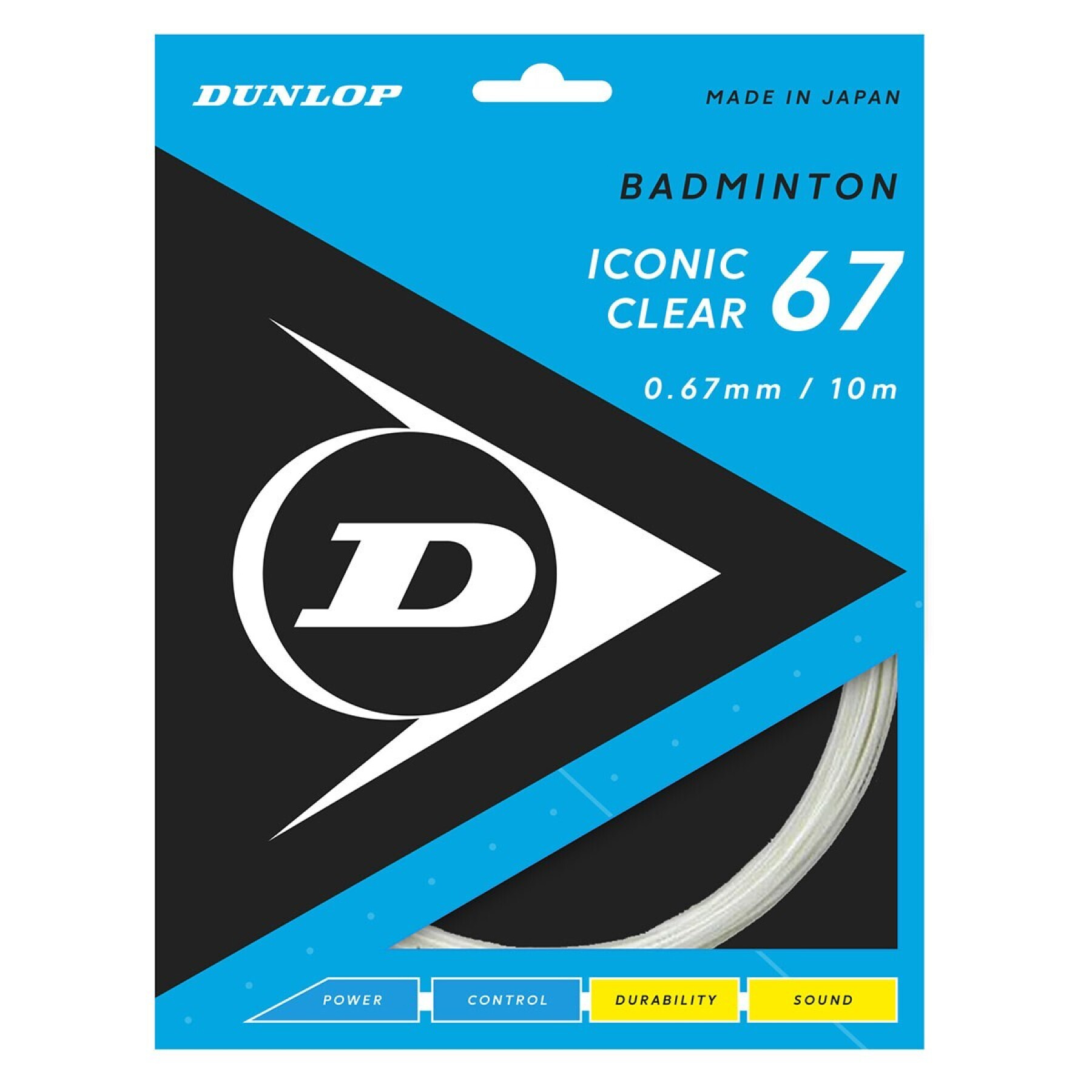 Corde da badminton Dunlop Iconic Clear 10 m