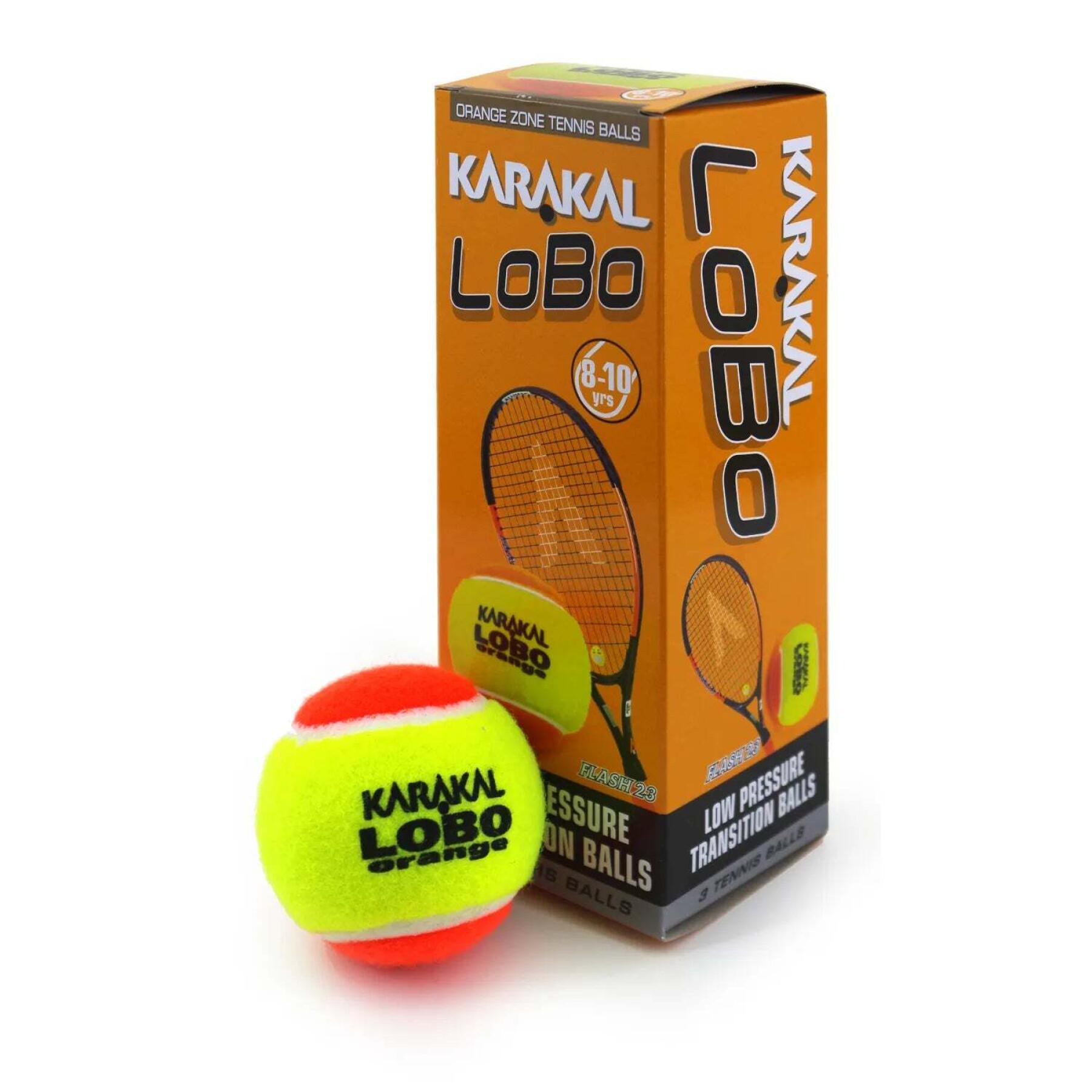 Set di 3 palline da tennis per bambini Karakal LoBo
