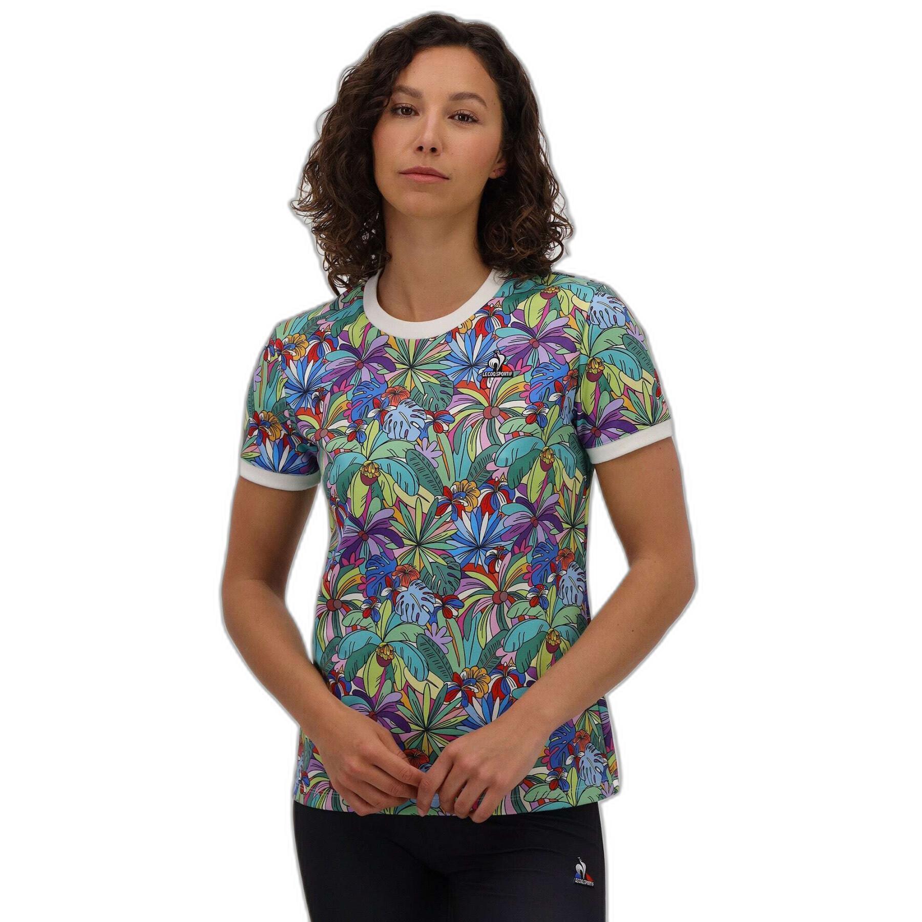 T-shirt donna a maniche corte Le Coq Sportif Leona Rose N°1