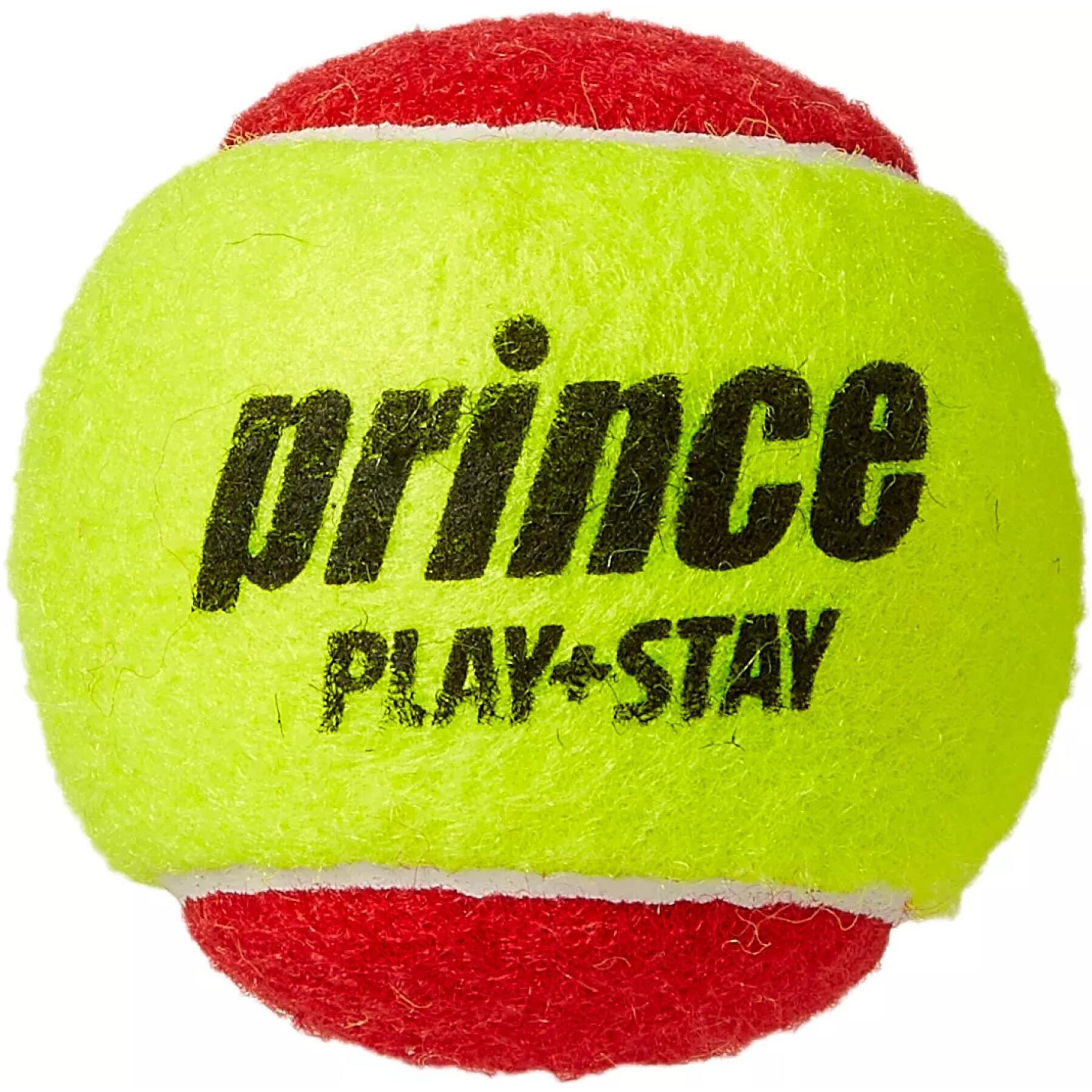 Set di 3 palline da tennis Prince Play & Stay – stage 3 (felt)