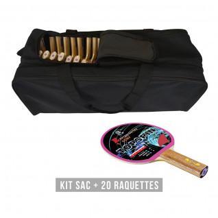 Kit racchette (borsa + 20 racchette) Sporti Topspin