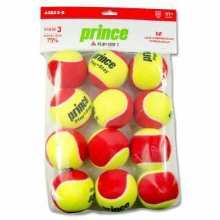 Busta da 12 palline da tennis Prince Play & Stay – fase 3 (feltro)